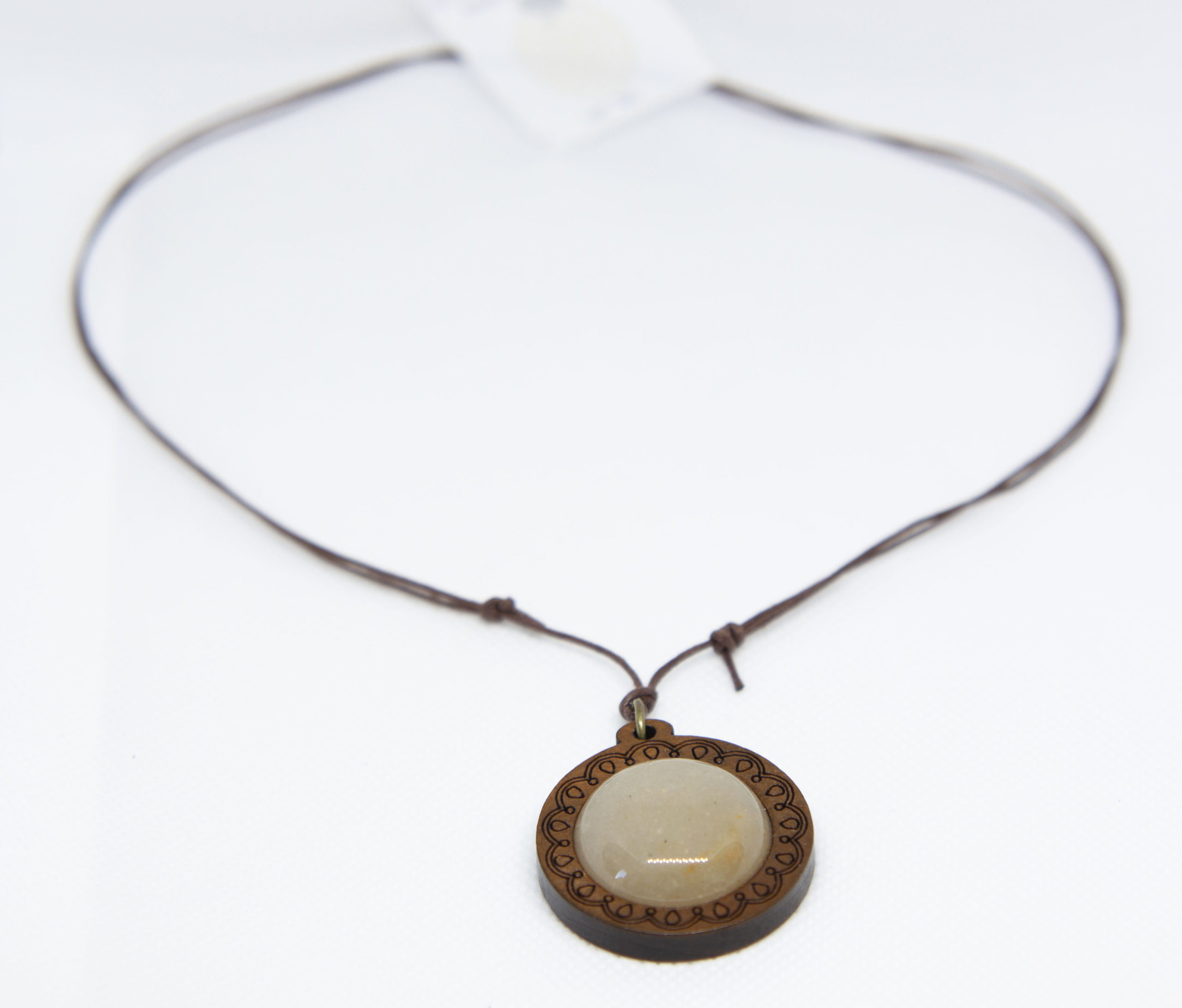 Collier CHAN LUU Authentique – Agate Dentelle Bleue Et Doré – Longueur 22" – Neuf Avec Défauts (Pierres Cassées)