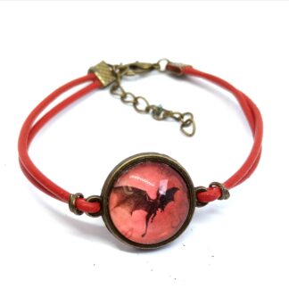 Bracelet légendes dragon rouge